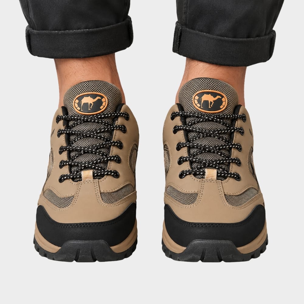 Hiking Camping mens low cut hiking shoes anti slip outdoor trekking