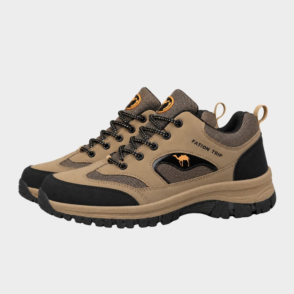 Hiking Camping mens low cut hiking shoes anti slip outdoor trekking