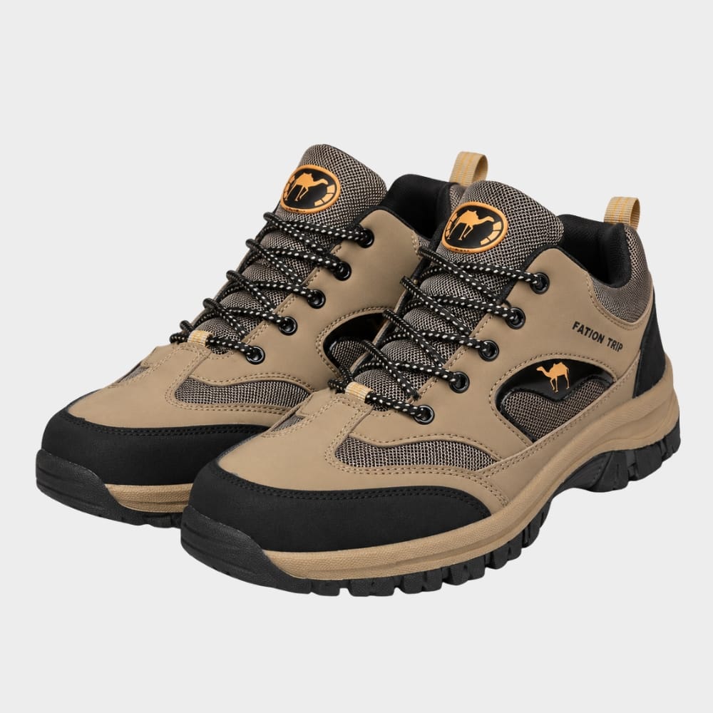 Hiking Camping mens low cut hiking shoes anti slip outdoor trekking