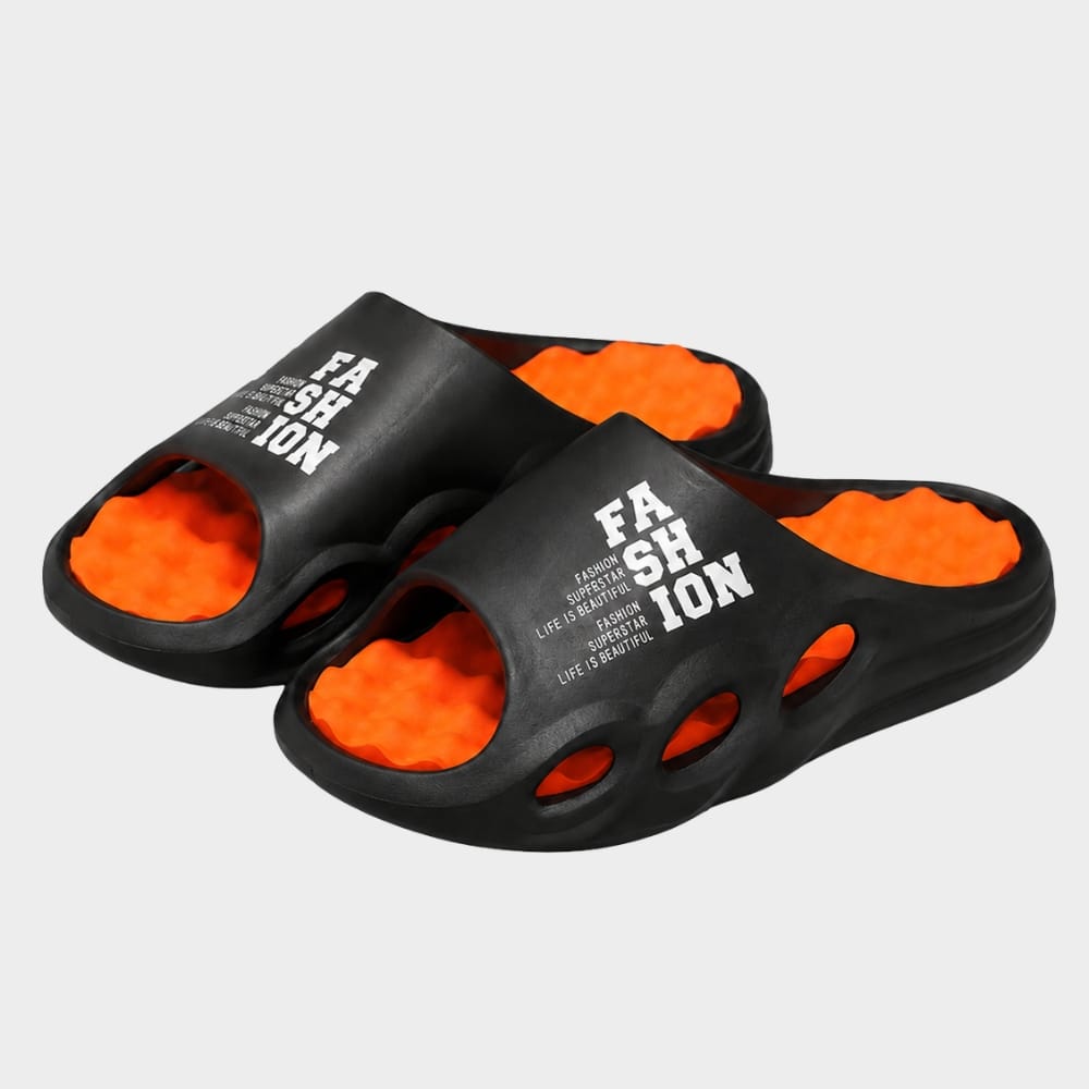 Hiking Camping mens non slip walking sandals thick sole massage slides