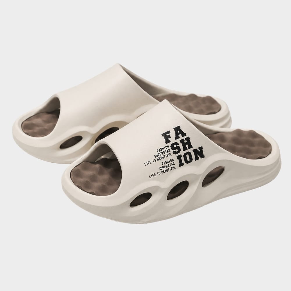 Hiking Camping mens non slip walking sandals thick sole massage slides