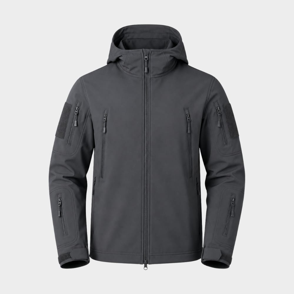 Hiking Camping mens tactical softshell jacket hooded windproof waterproof