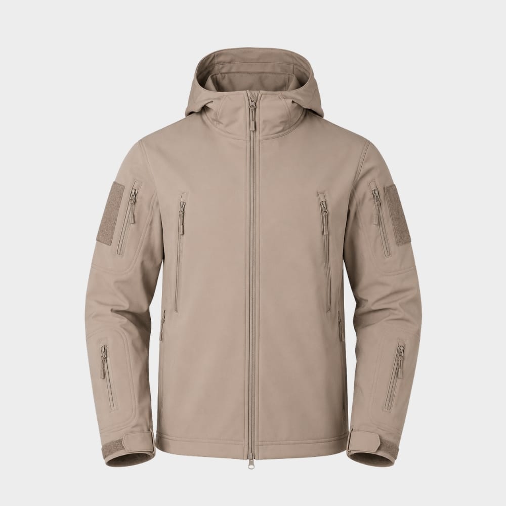 Hiking Camping mens tactical softshell jacket hooded windproof waterproof