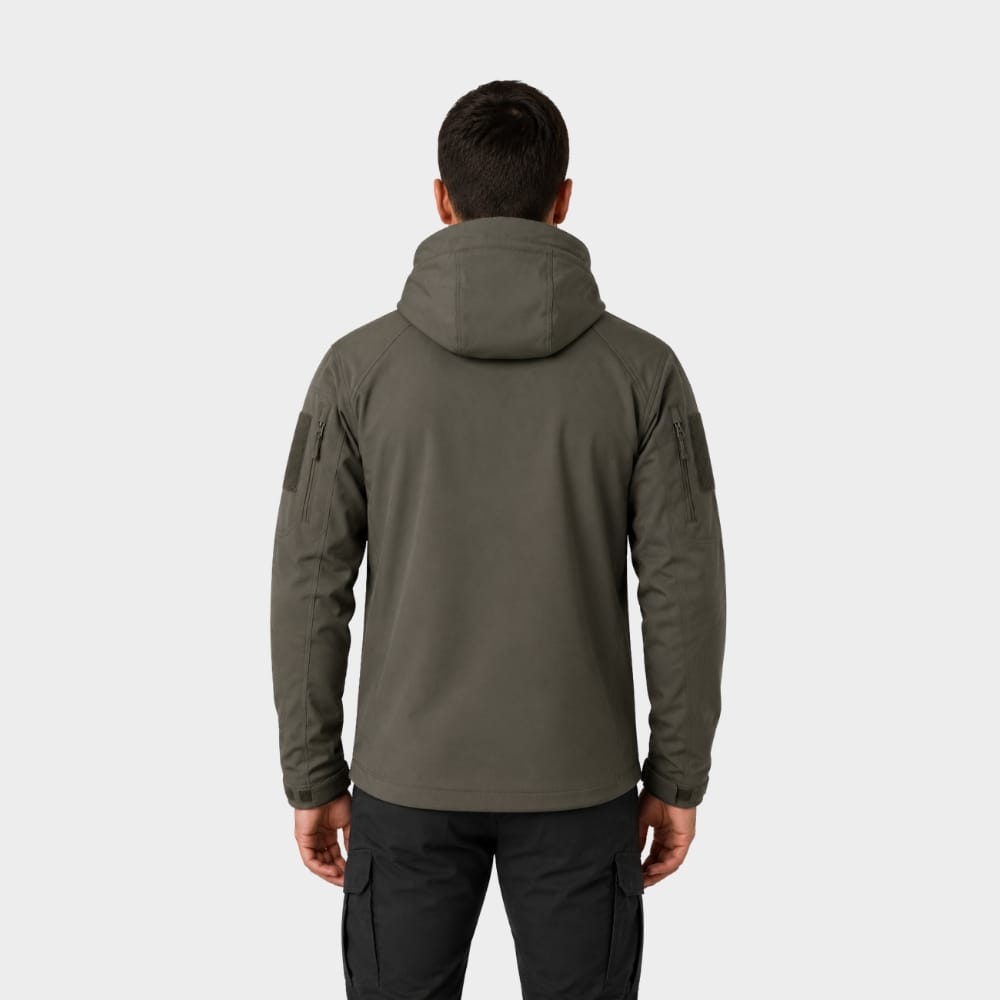 Hiking Camping mens tactical softshell jacket hooded windproof waterproof