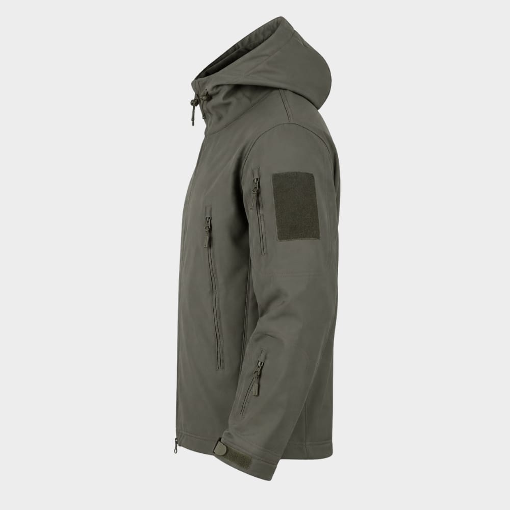 Hiking Camping mens tactical softshell jacket hooded windproof waterproof