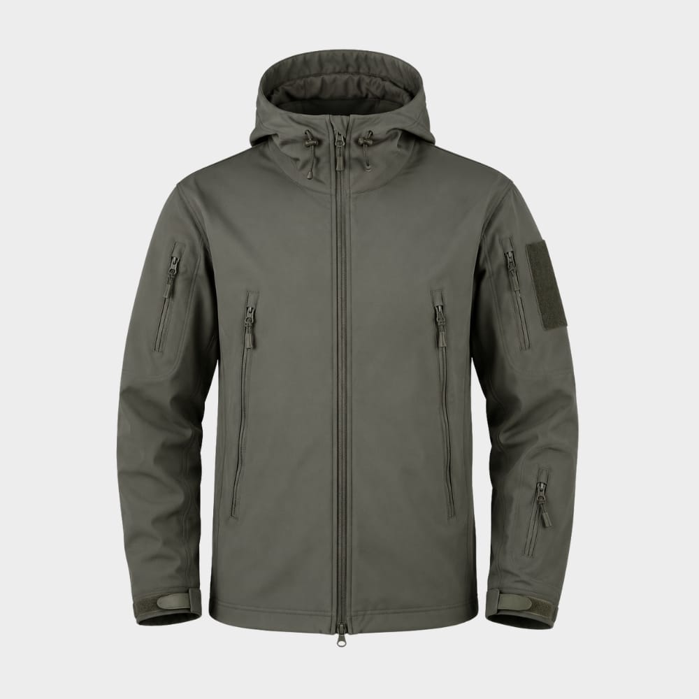Hiking Camping mens tactical softshell jacket hooded windproof waterproof