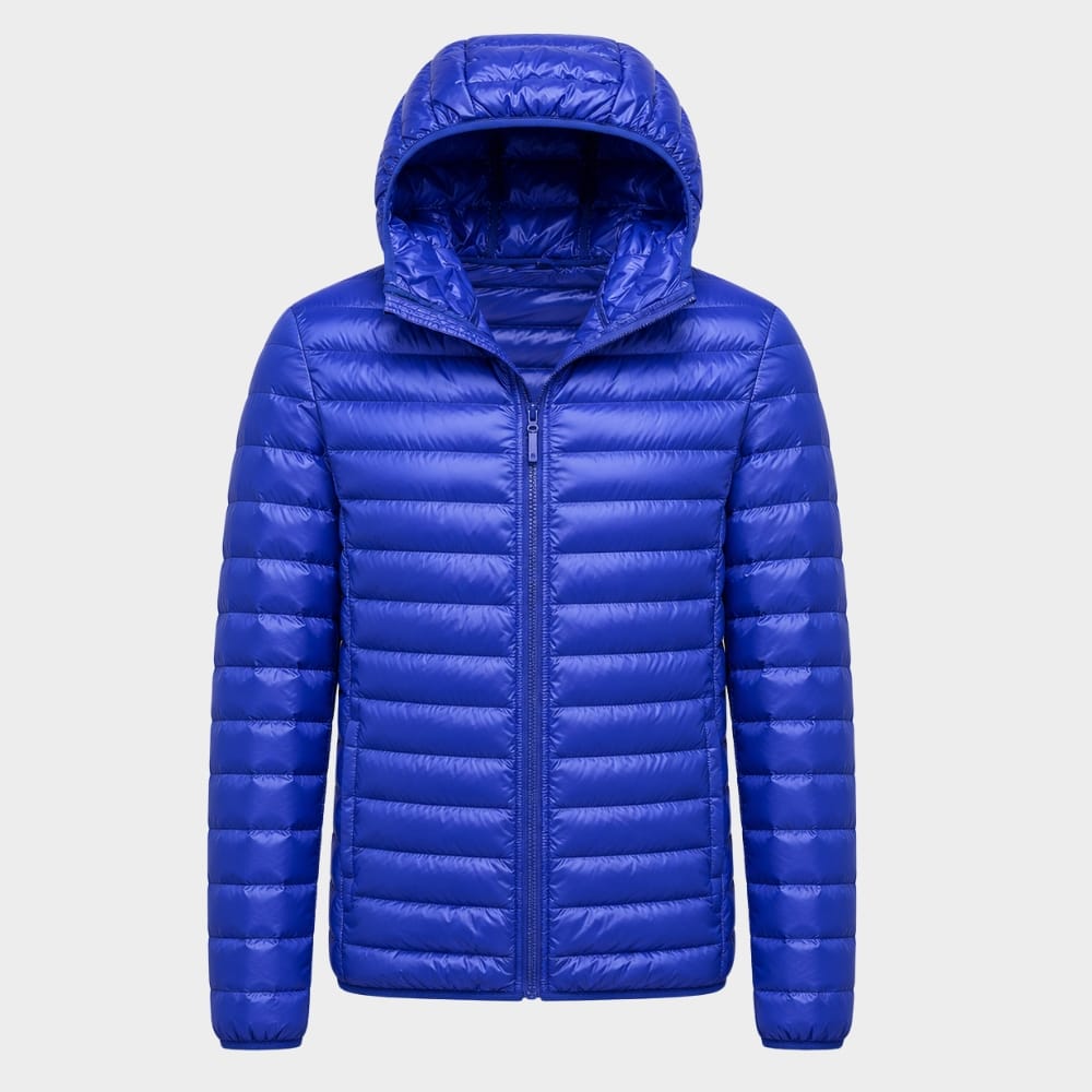 Hiking Camping mens ultralight duck down puffer jacket windproof