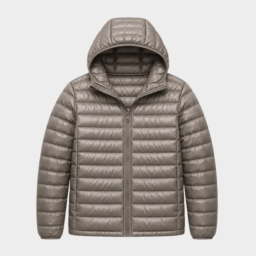 Hiking Camping mens ultralight duck down puffer jacket windproof