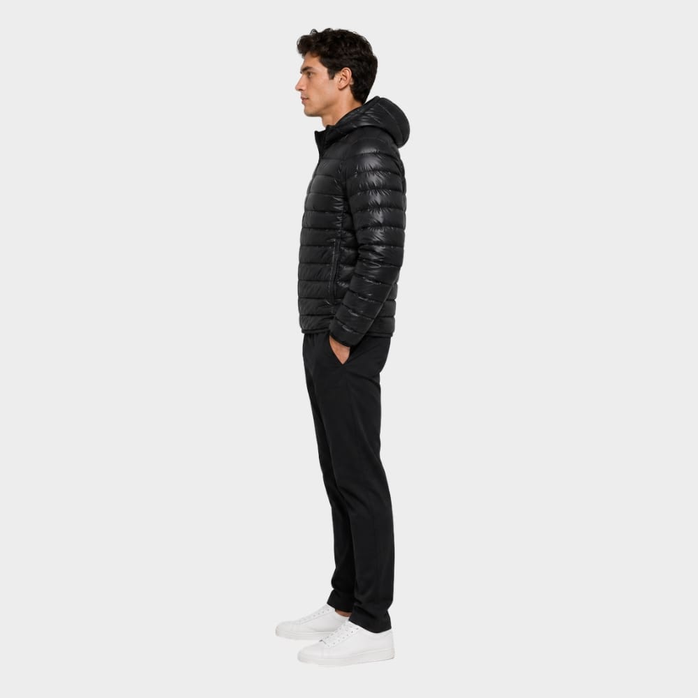 Hiking Camping mens ultralight duck down puffer jacket windproof