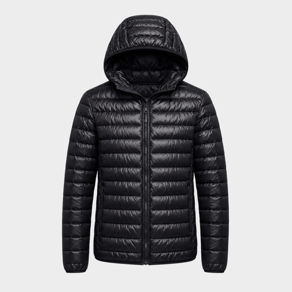 Hiking Camping mens ultralight duck down puffer jacket windproof