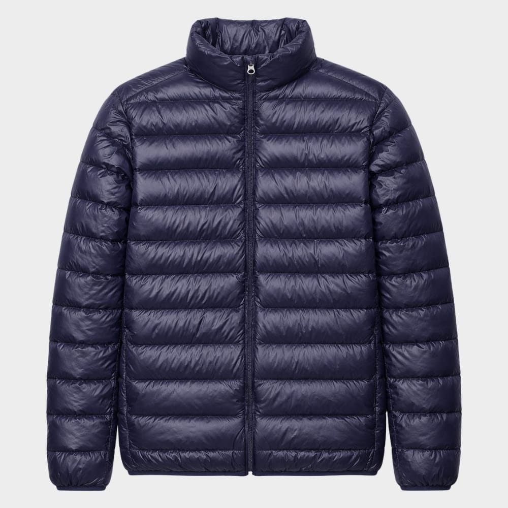 Hiking Camping mens ultralight hooded down jacket packable warm