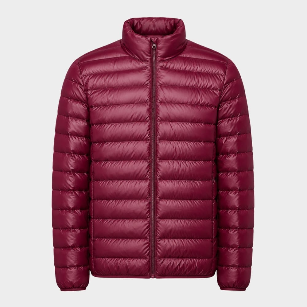 Hiking Camping mens ultralight hooded down jacket packable warm