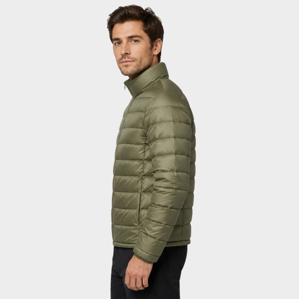 Hiking Camping mens ultralight hooded down jacket packable warm