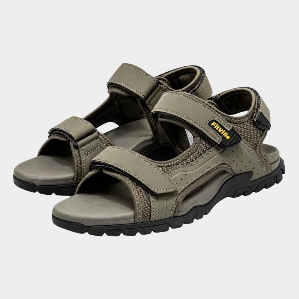 Hiking Camping mens walking sandals wide toe box adjustable straps