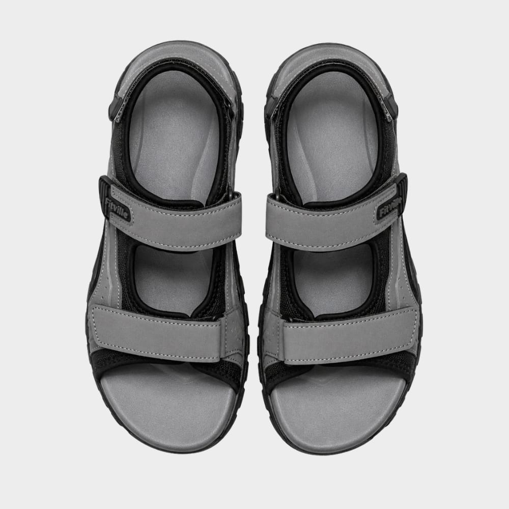 Hiking Camping mens walking sandals wide toe box adjustable straps