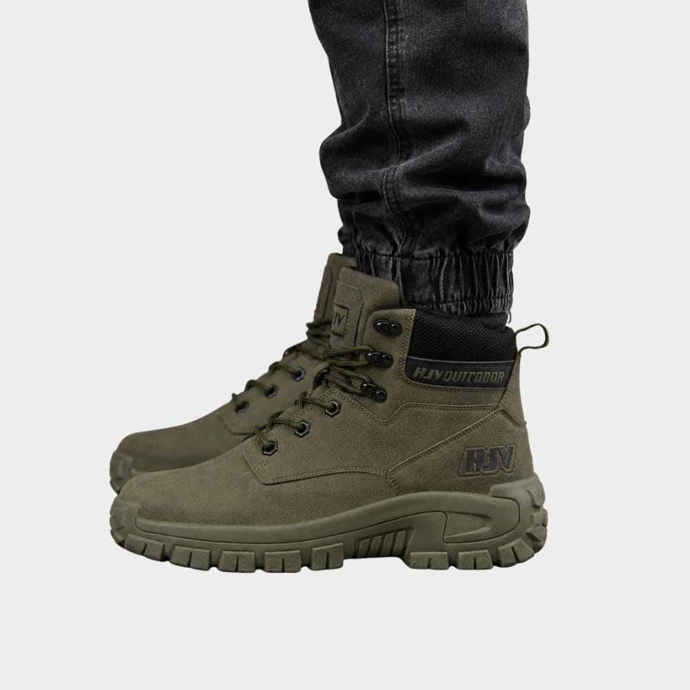 Hiking Camping mens waterproof combat hiking boots high top outdoor work
