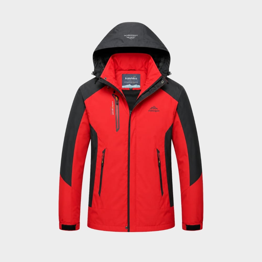 Hiking Camping mens waterproof hiking jacket windproof hooded raincoat