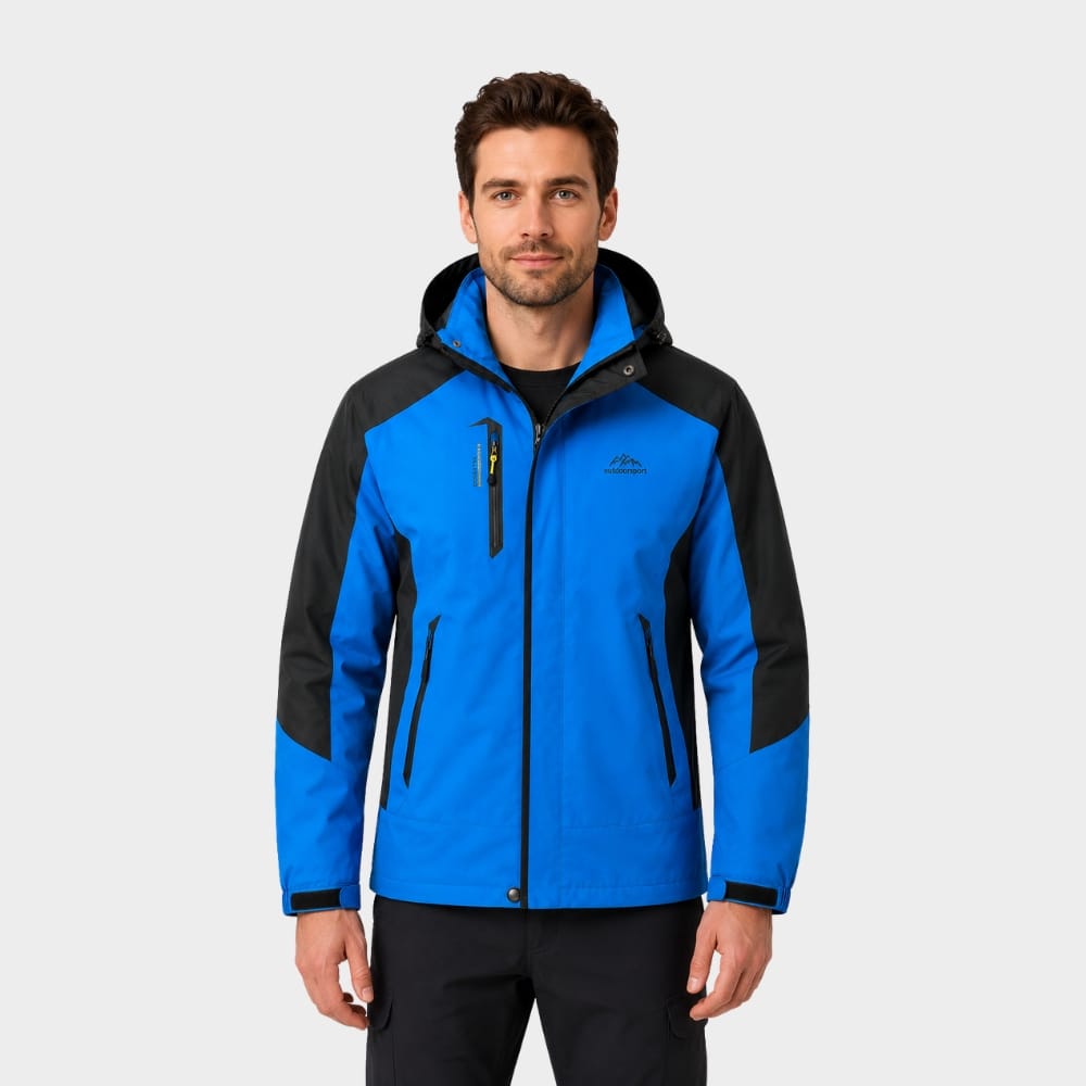 Hiking Camping mens waterproof hiking jacket windproof hooded raincoat