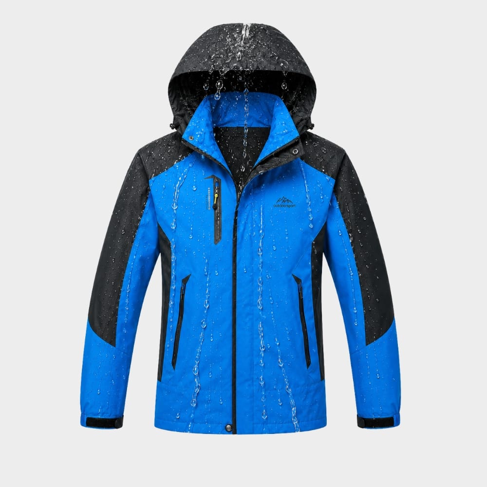 Hiking Camping mens waterproof hiking jacket windproof hooded raincoat