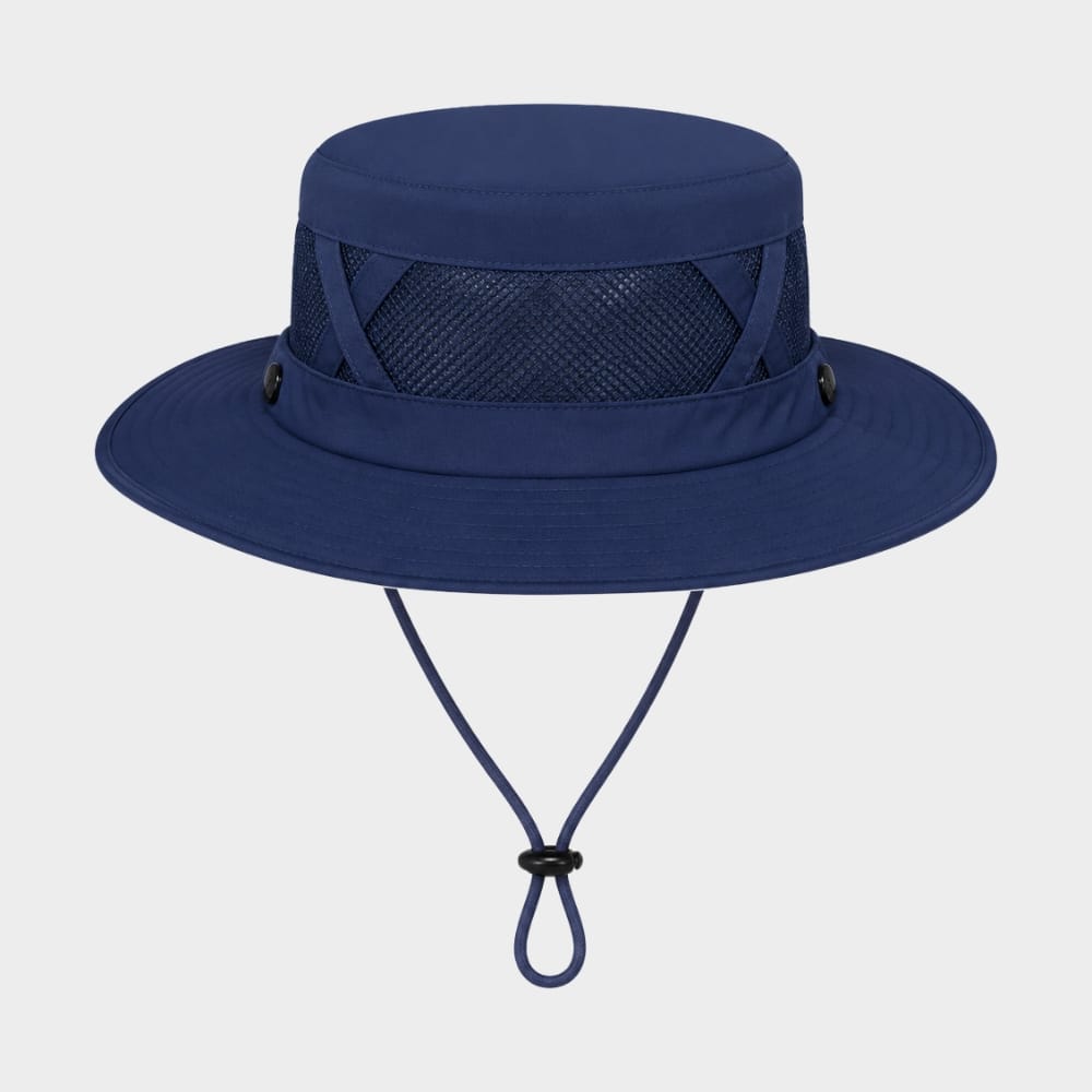 Hiking Camping mens wide brim fishing hat with chin strap