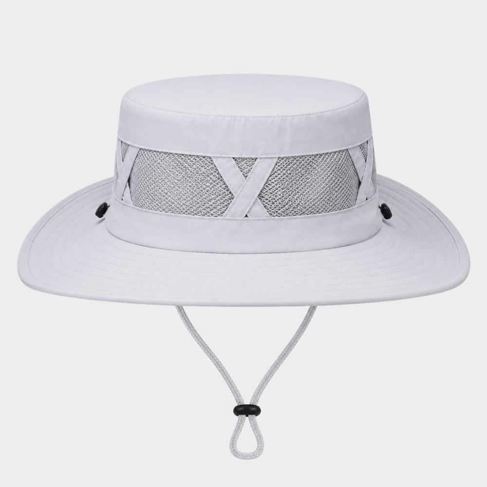 Hiking Camping mens wide brim fishing hat with chin strap