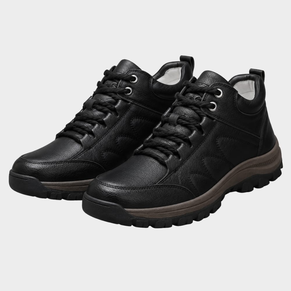 Hiking Camping mens winter fleece lined hiking boots anti slip