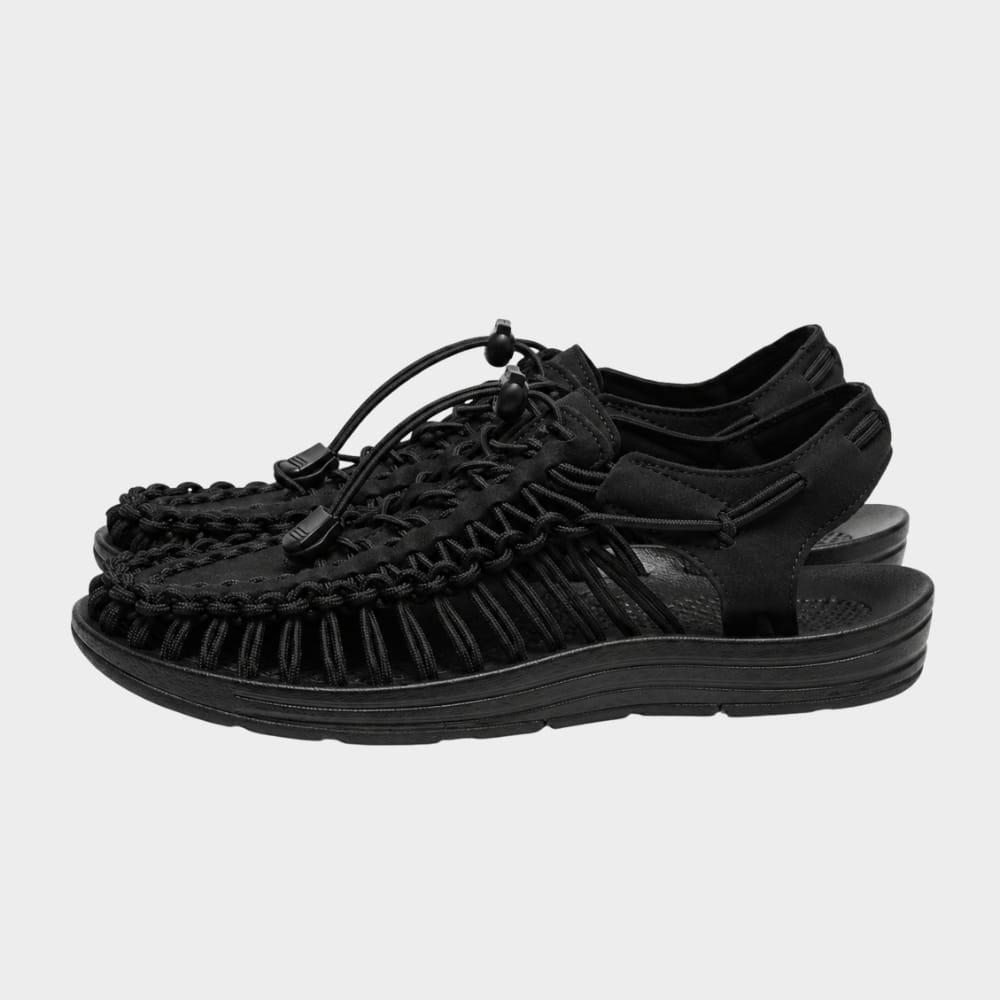 Hiking Camping mens woven walking sandals closed toe beach style