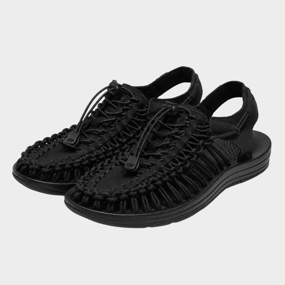 Hiking Camping mens woven walking sandals closed toe beach style