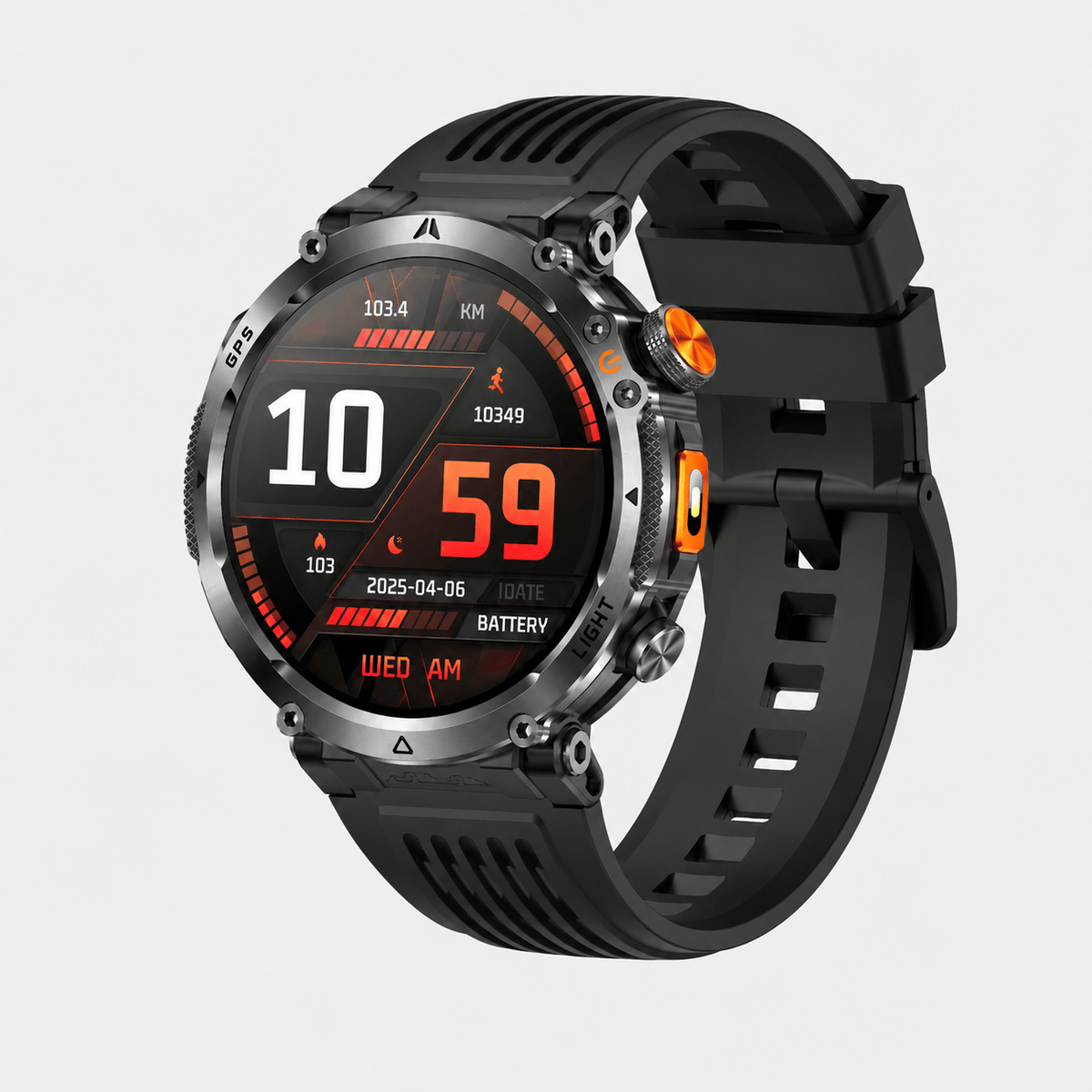 Hiking Camping military GPS sports smartwatch with compass waterproof