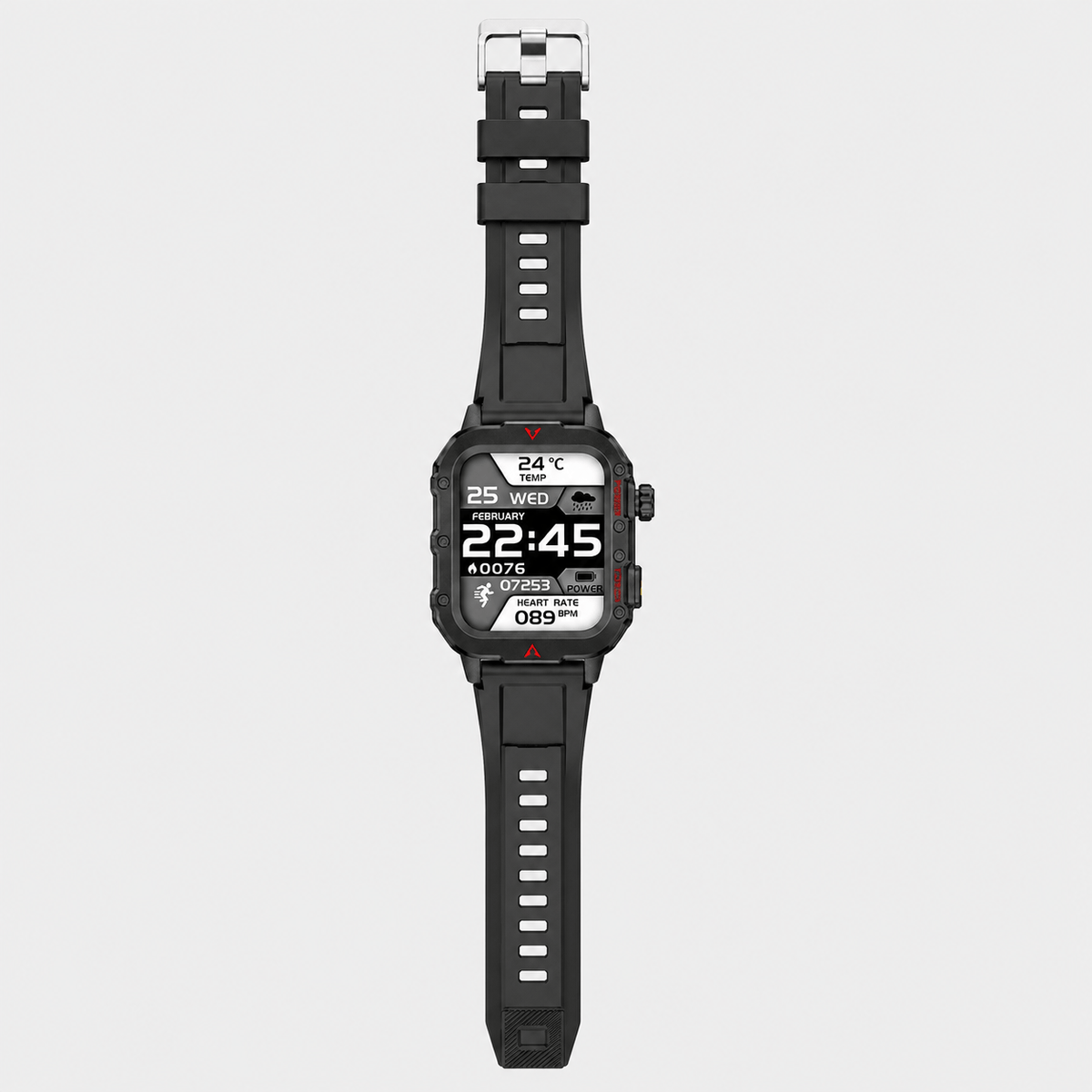 Hiking Camping outdoor sports smartwatch with LED flashlight fitness tracker