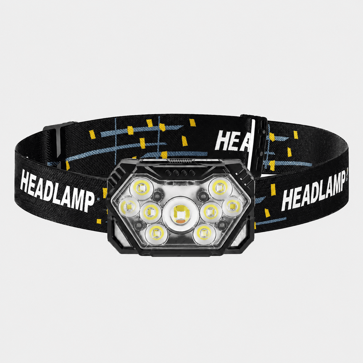 Hiking Camping rechargeable LED headlamp with motion sensor waterproof