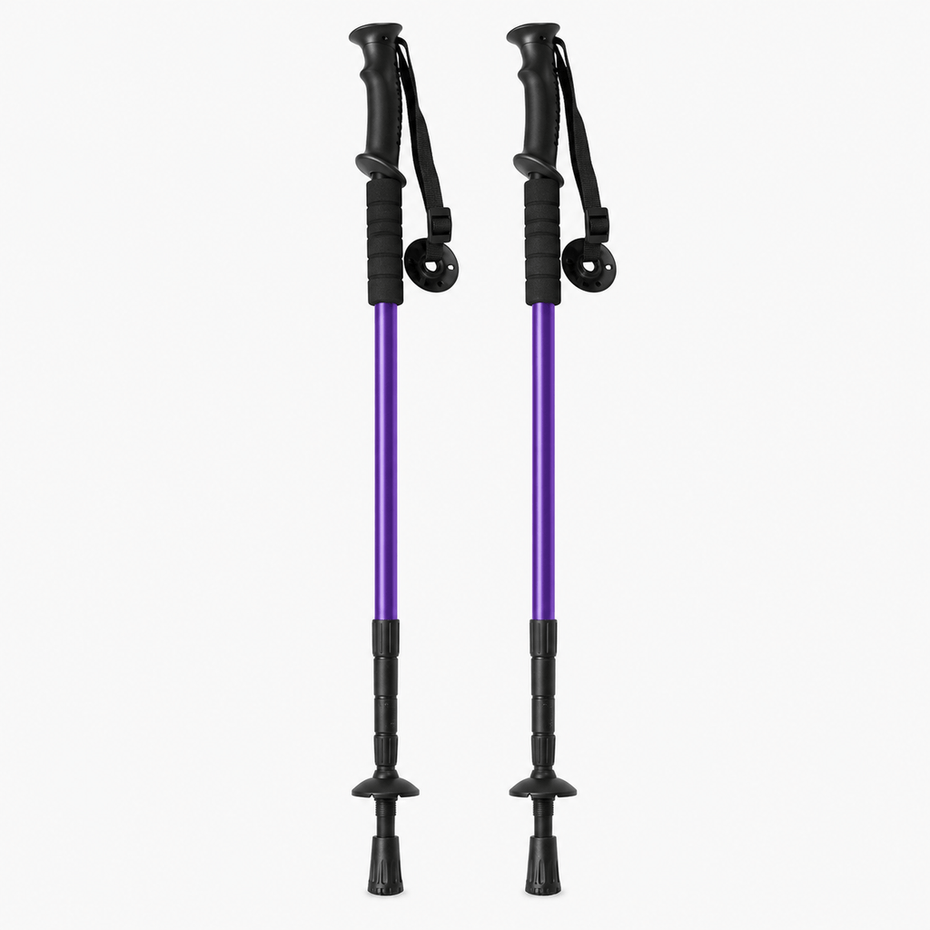 Hiking Camping shock absorbing hiking poles foldable trekking sticks
