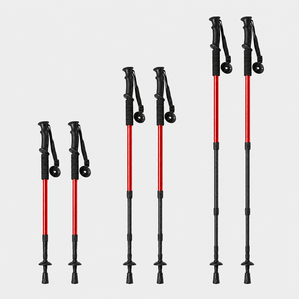 Hiking Camping shock absorbing hiking poles foldable trekking sticks