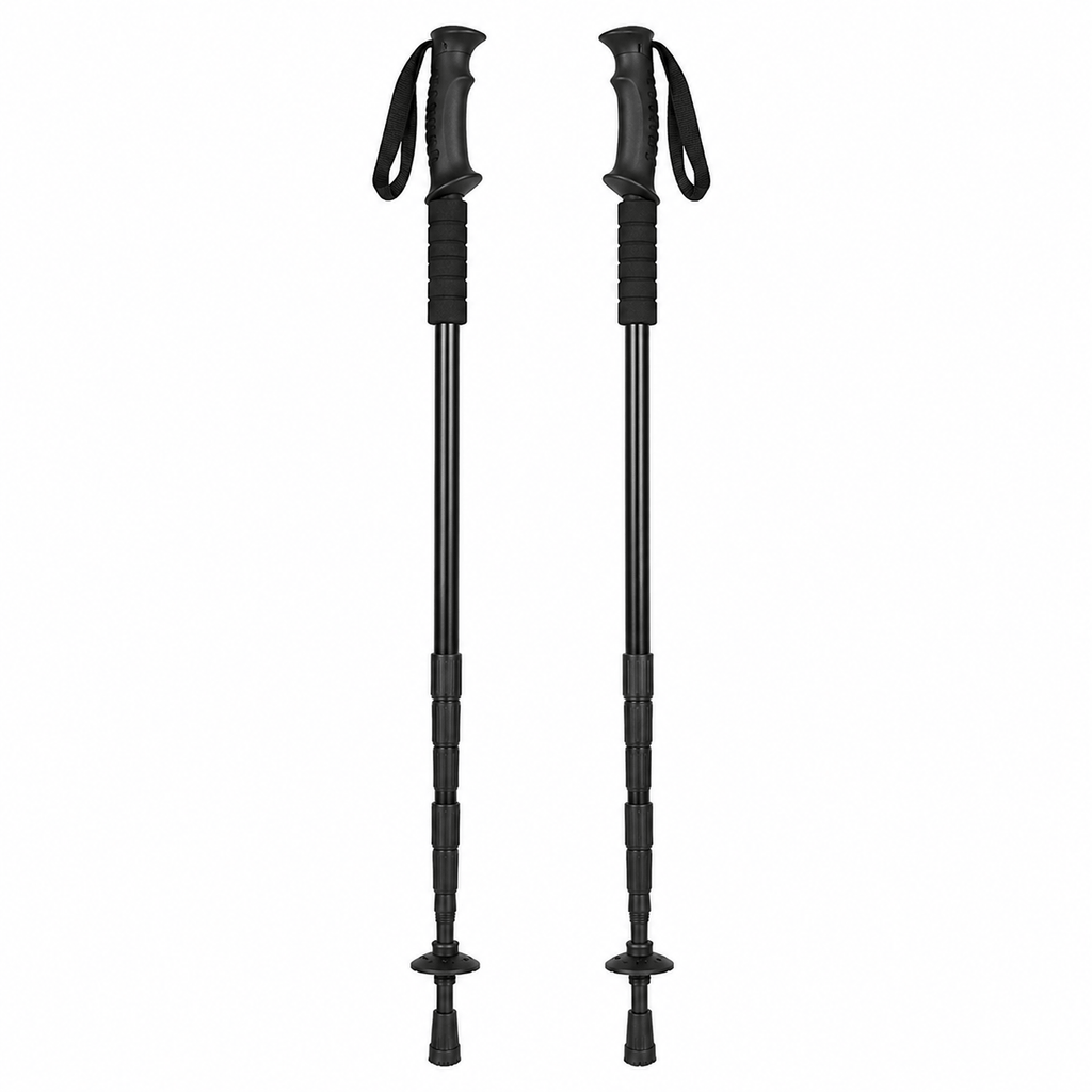 Hiking Camping shock absorbing hiking poles foldable trekking sticks