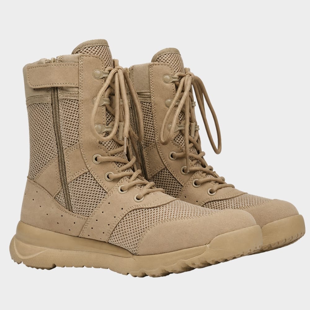 Hiking Camping side zipper tactical hiking boots unisex breathable combat