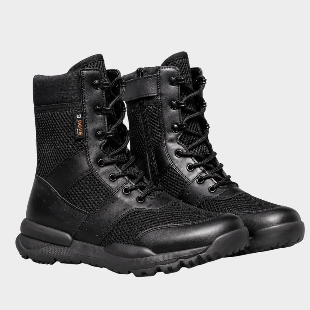 Hiking Camping side zipper tactical hiking boots unisex breathable combat