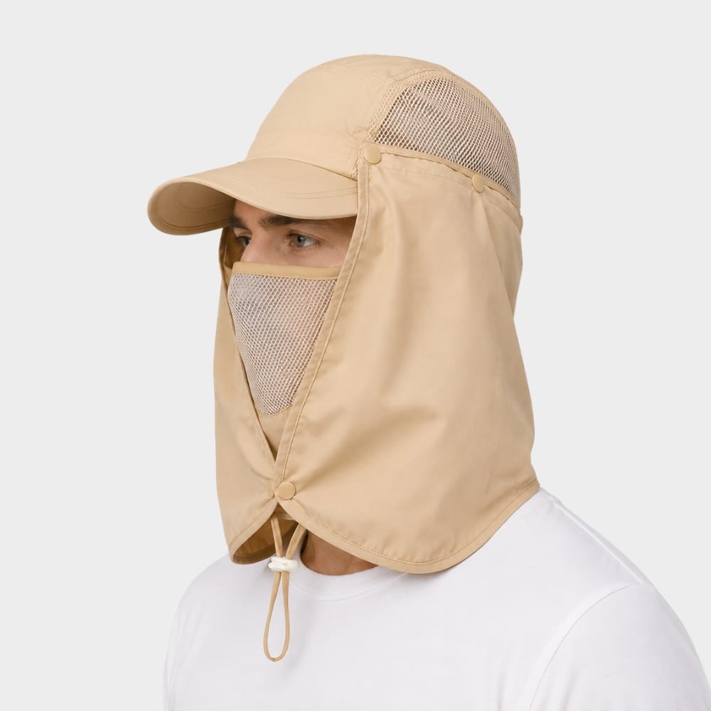 Hiking Camping sun protection hat with face and neck cover hiking cap