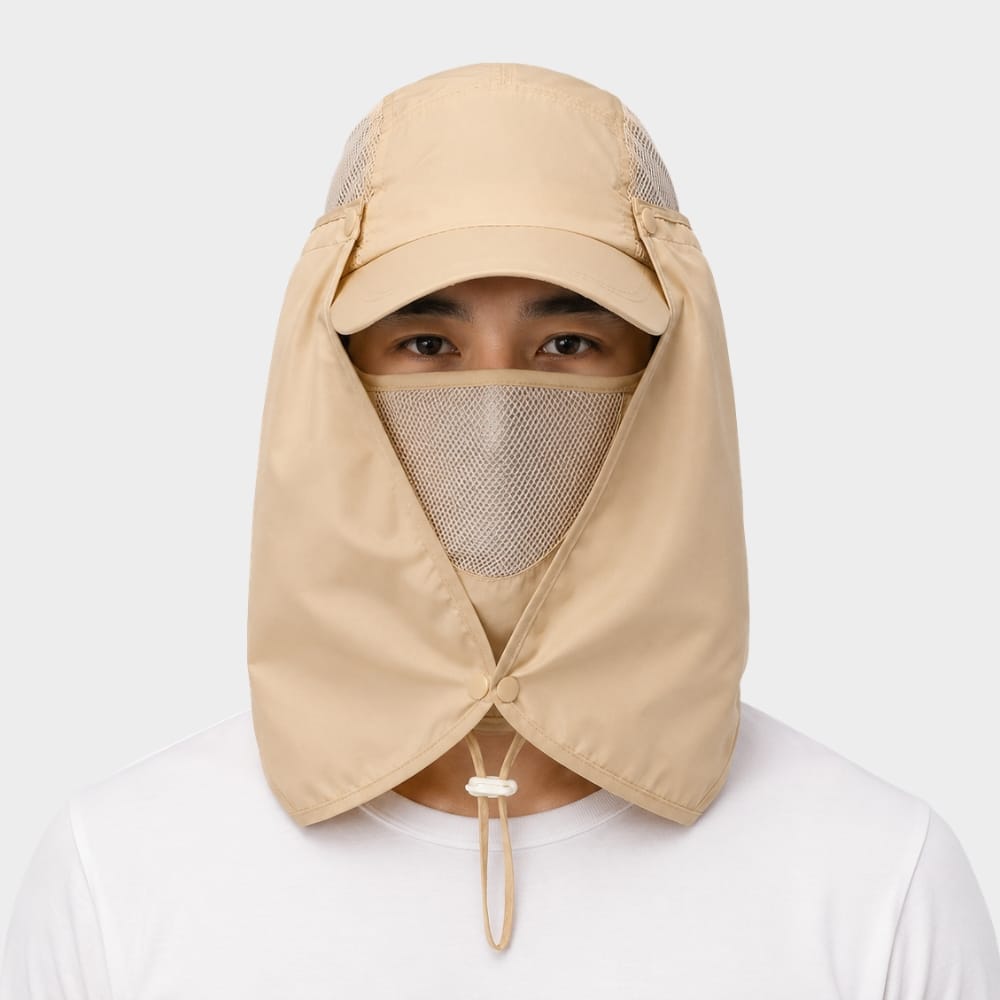 Hiking Camping sun protection hat with face and neck cover hiking cap