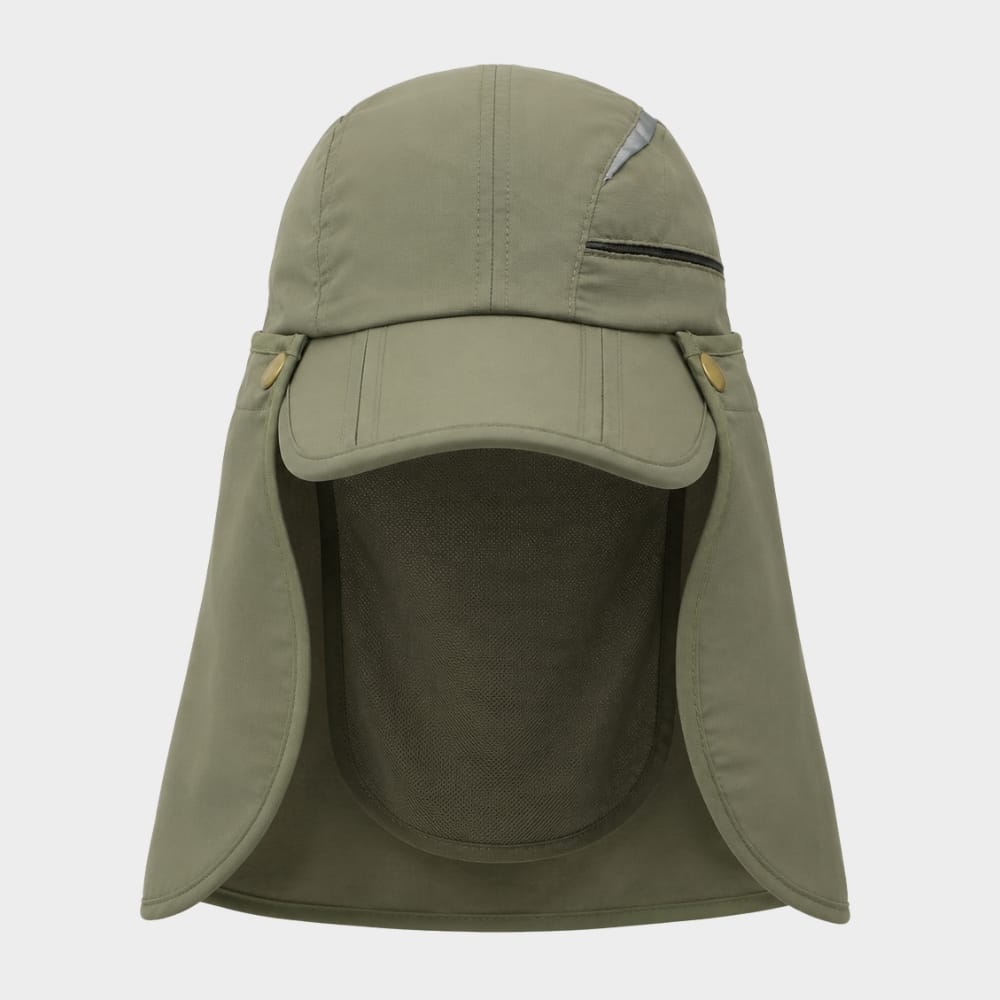 Hiking Camping sun visor hat with neck flap UV protection