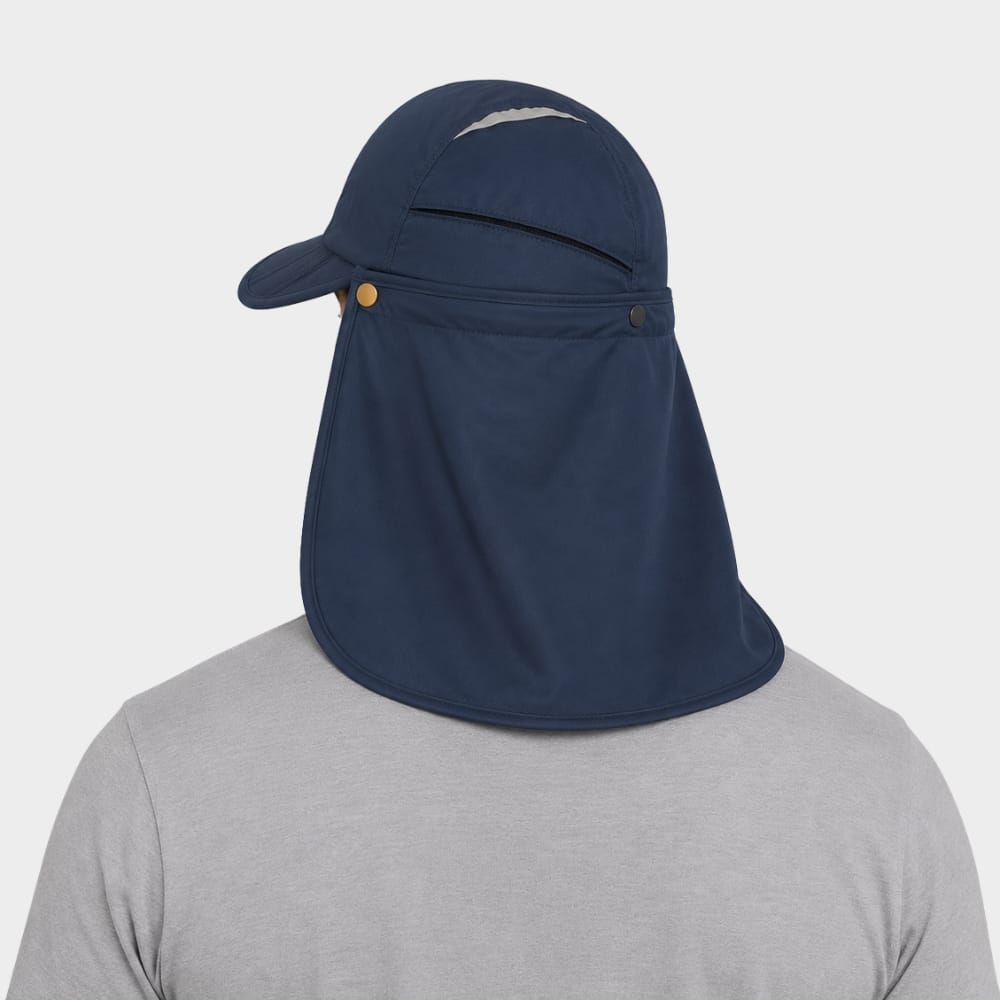 Hiking Camping sun visor hat with neck flap UV protection
