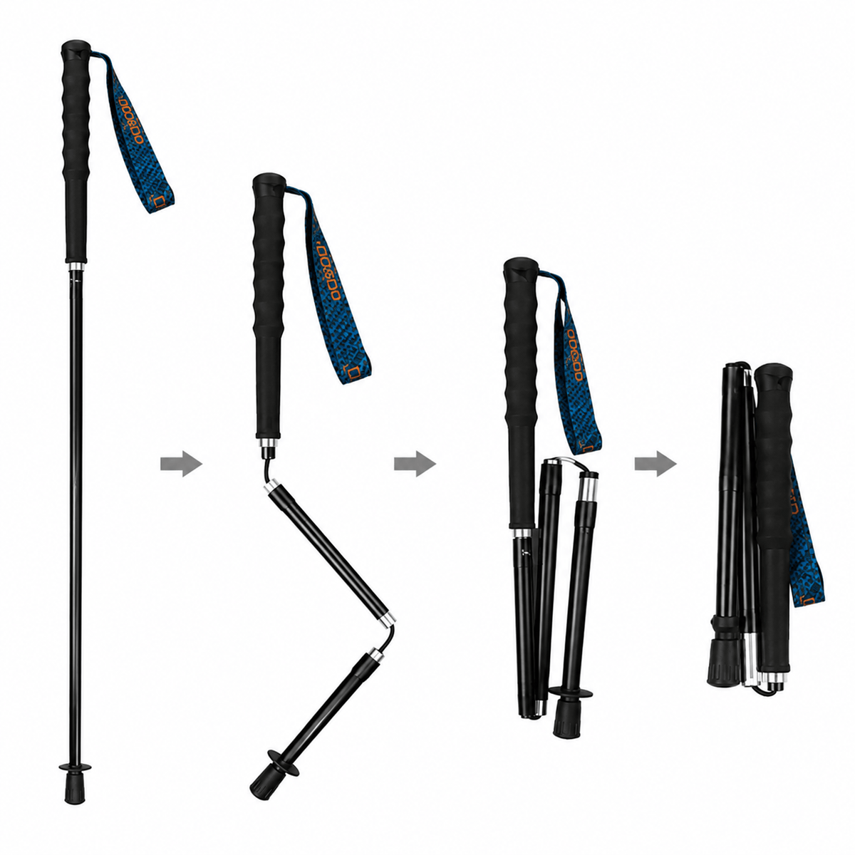 Hiking Camping ultralight folding hiking poles compact trekking sticks