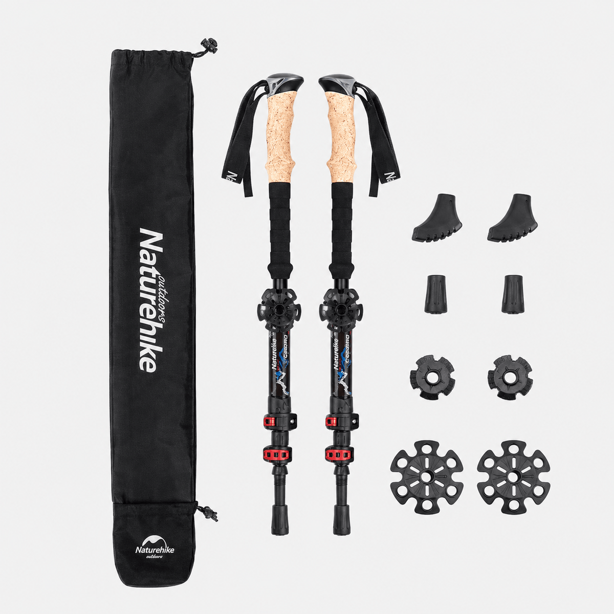 Hiking Camping ultralight hiking poles folding telescopic walking sticks