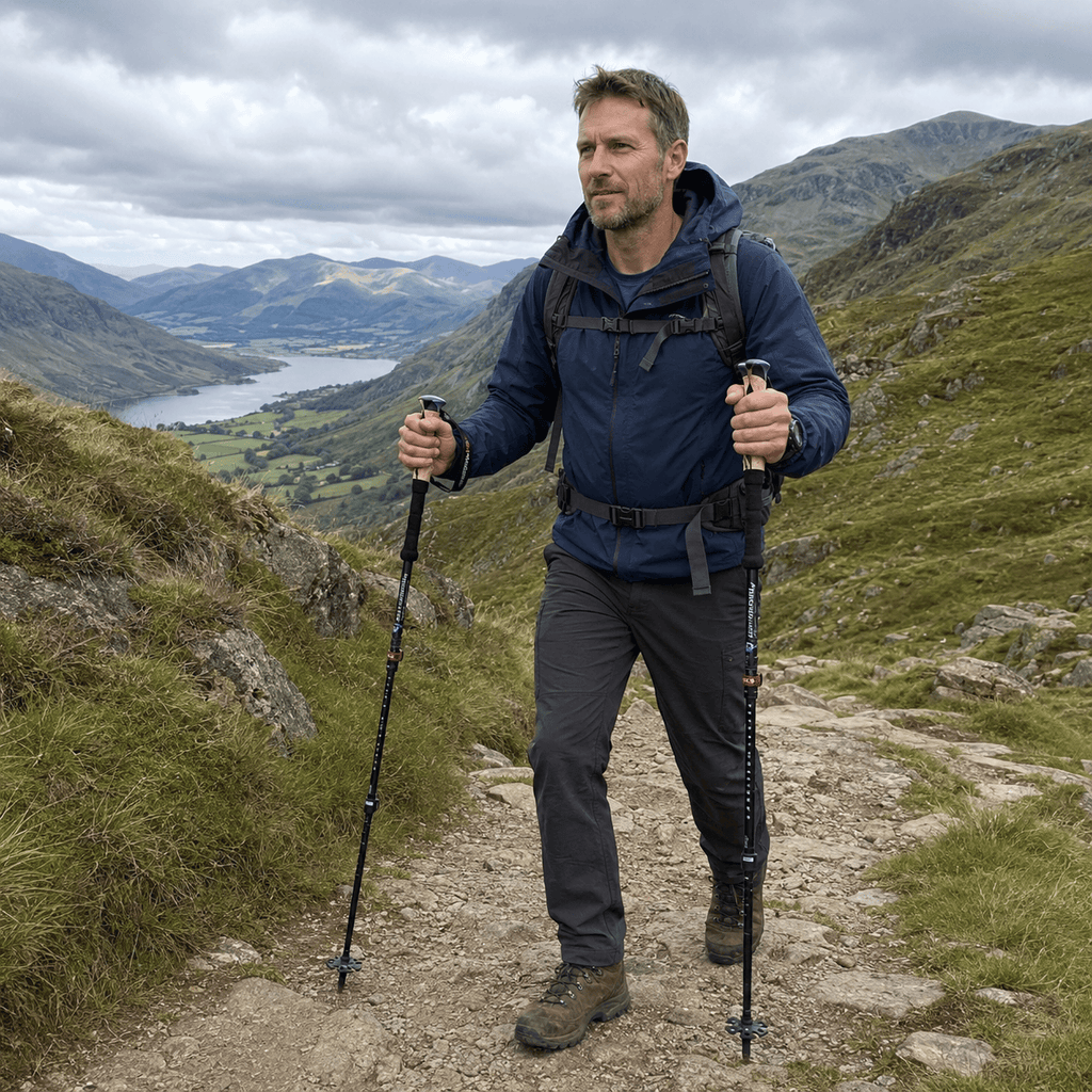 Hiking Camping ultralight hiking poles folding telescopic walking sticks