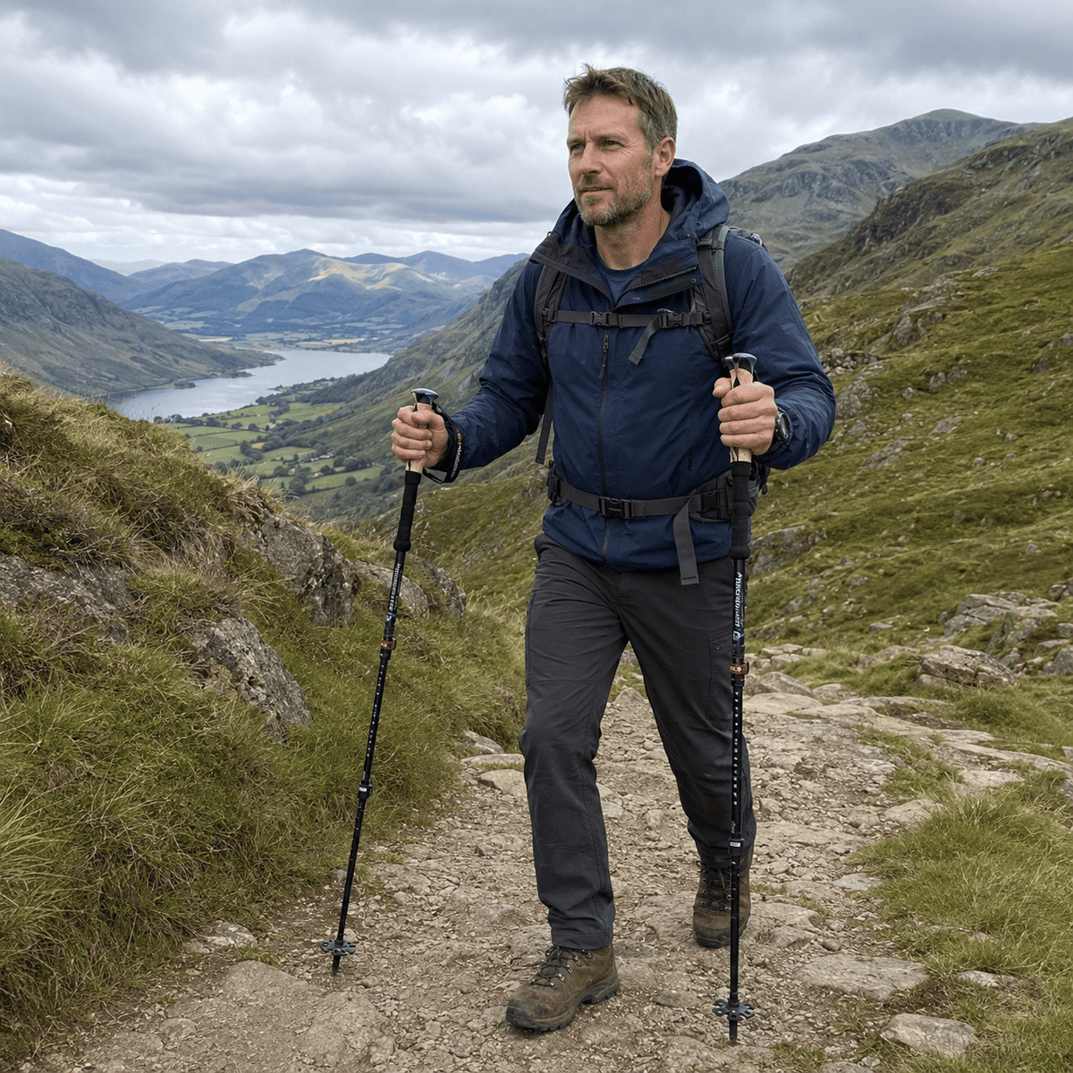 Hiking Camping ultralight hiking poles folding telescopic walking sticks