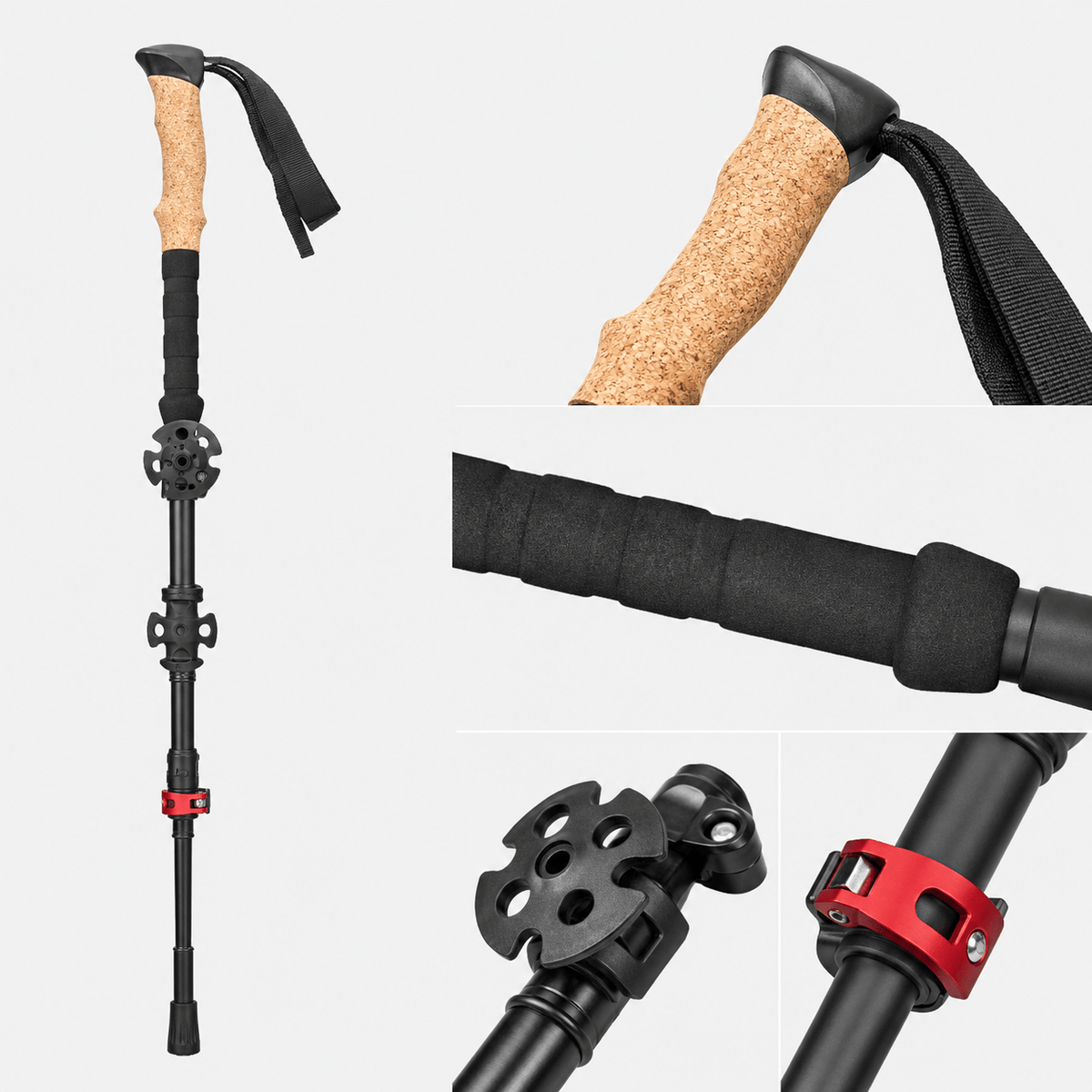 Hiking Camping ultralight hiking poles folding telescopic walking sticks