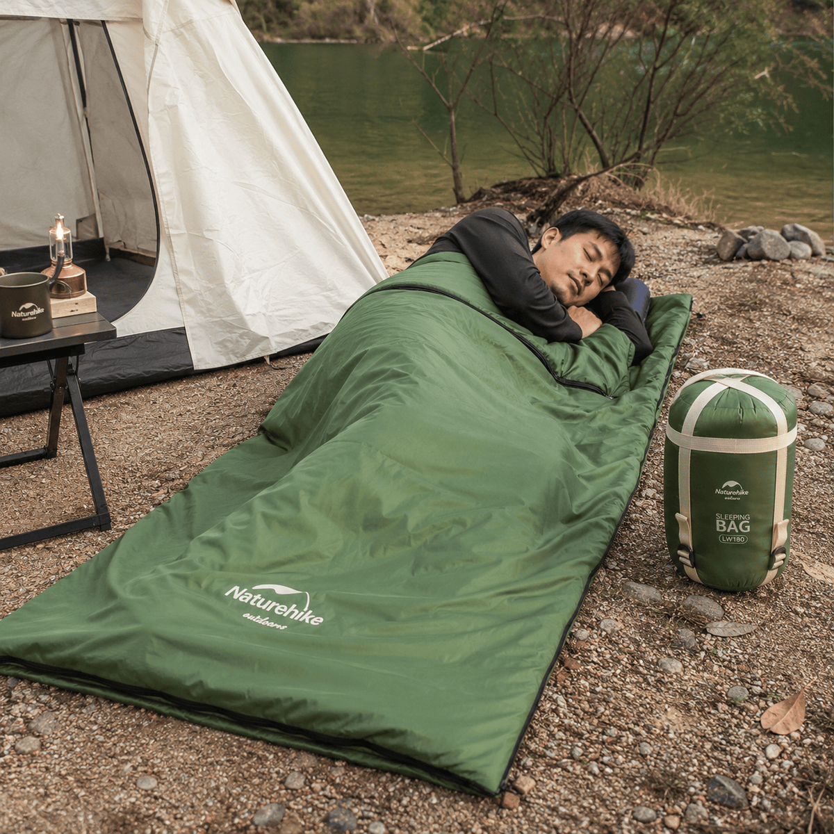 Hiking Camping ultralight waterproof summer sleeping bag envelope style