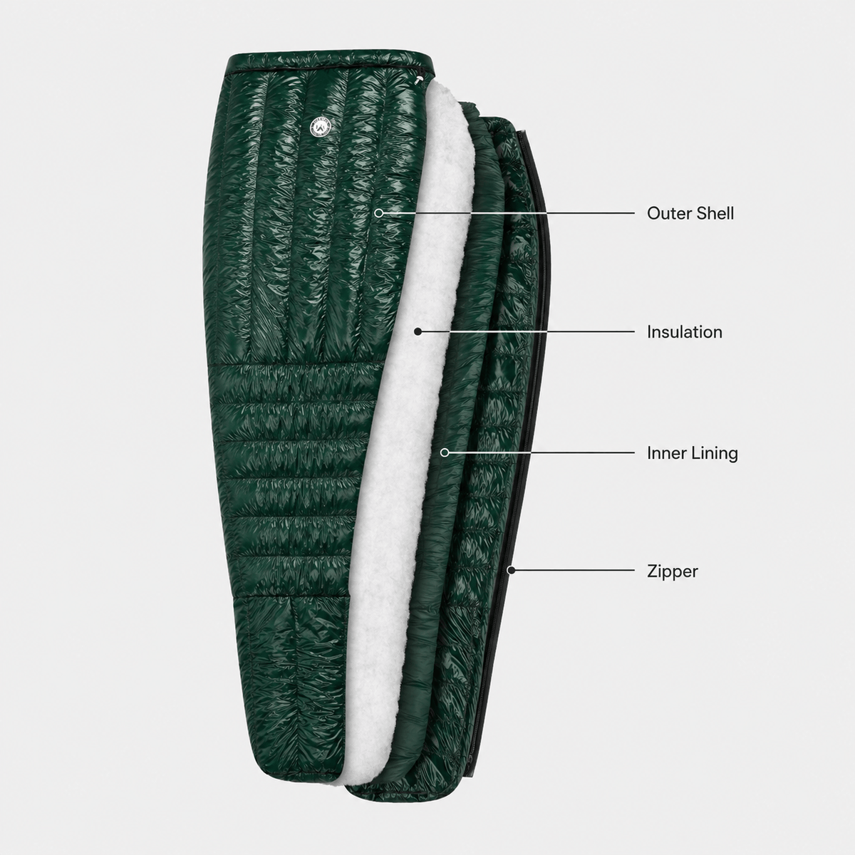 Hiking Camping ultralight winter down sleeping bag -5 degree camping quilt