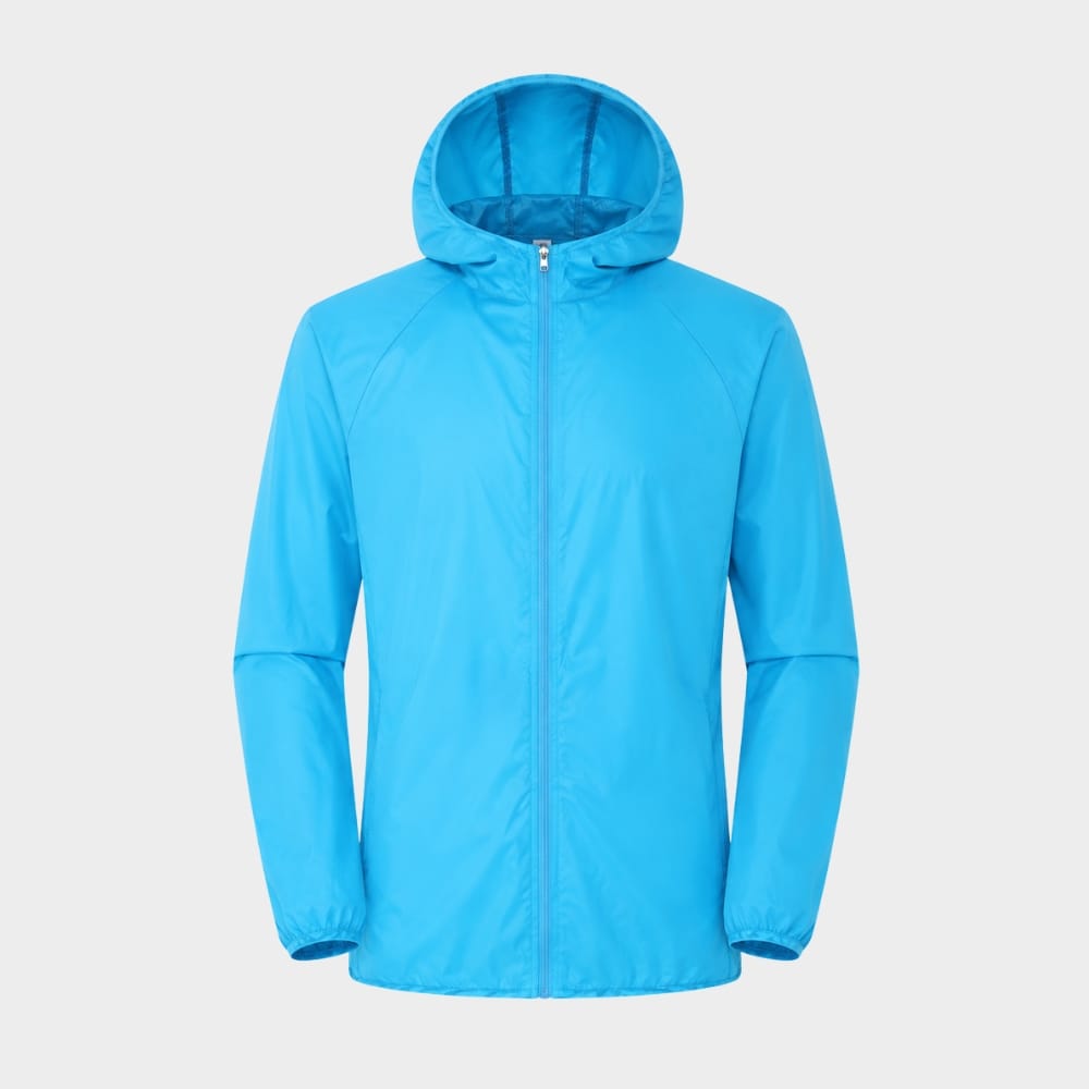 Hiking Camping unisex lightweight waterproof anti UV windbreaker jacket