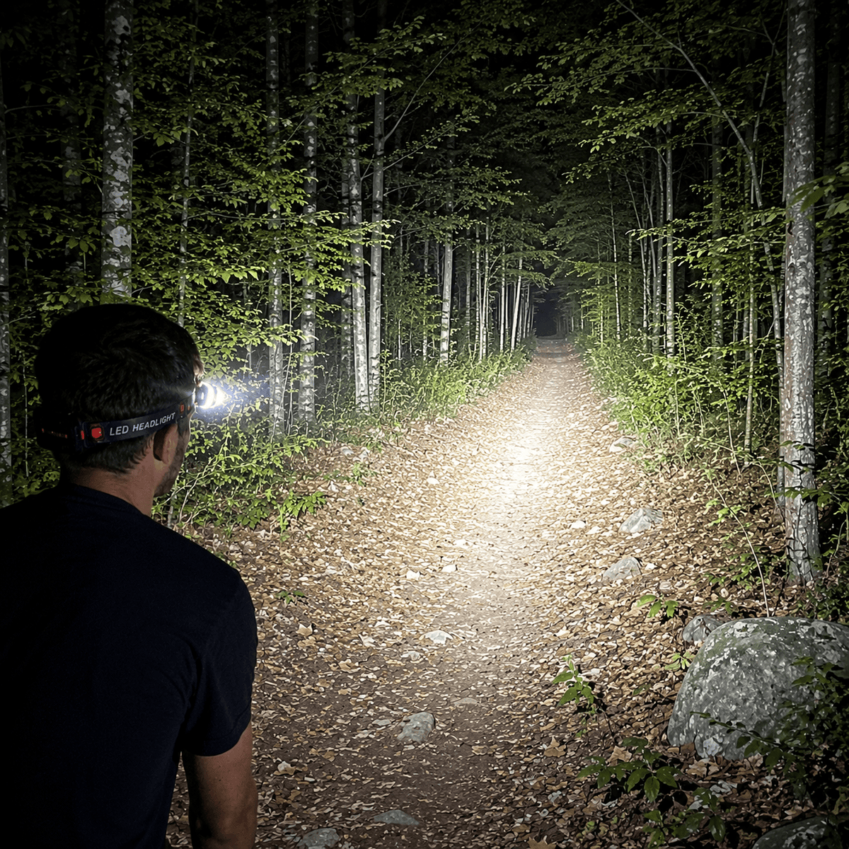 Hiking Camping USB rechargeable LED headlamp with multiple lighting modes