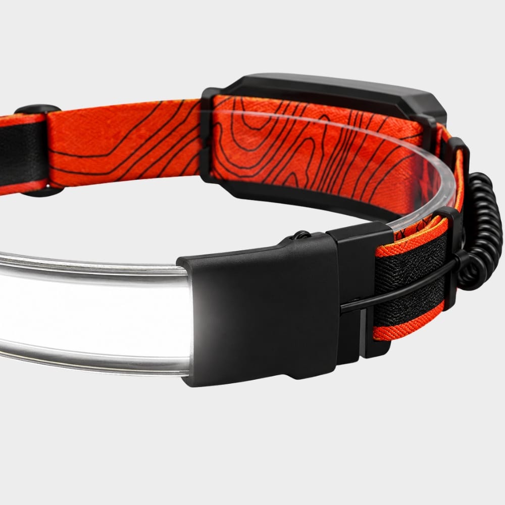 Hiking Camping wide beam rechargeable headlamp waterproof running headlight